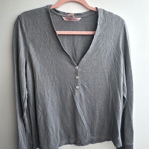 Victoria's Secret Gray V-Neck Blouse
